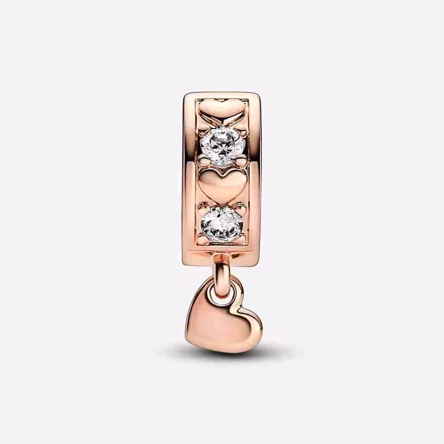 Clip Cuori e Pietre con Pendente a Cuore_1