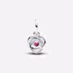 Pendente Cerchio Eterno Rosa Ottobre