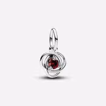 Pendente Cerchio Eterno Rosso Scuro Gennaio