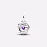 Pendente Cerchio Eterno Viola Febbraio