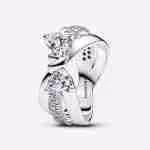 Anello Fascia Intrecciata con Fiocco Luminoso