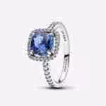 Anello Punto Luce Quadrato Blu Grande Anello Punto Luce Quadrato Blu Grande
