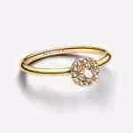 Anello Punto Luce e Pavè