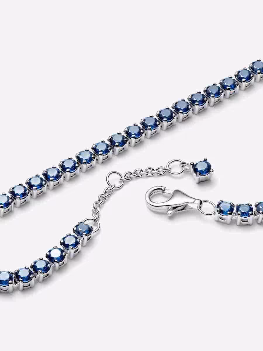 Bracciale Tennis con Pietre Blu_1