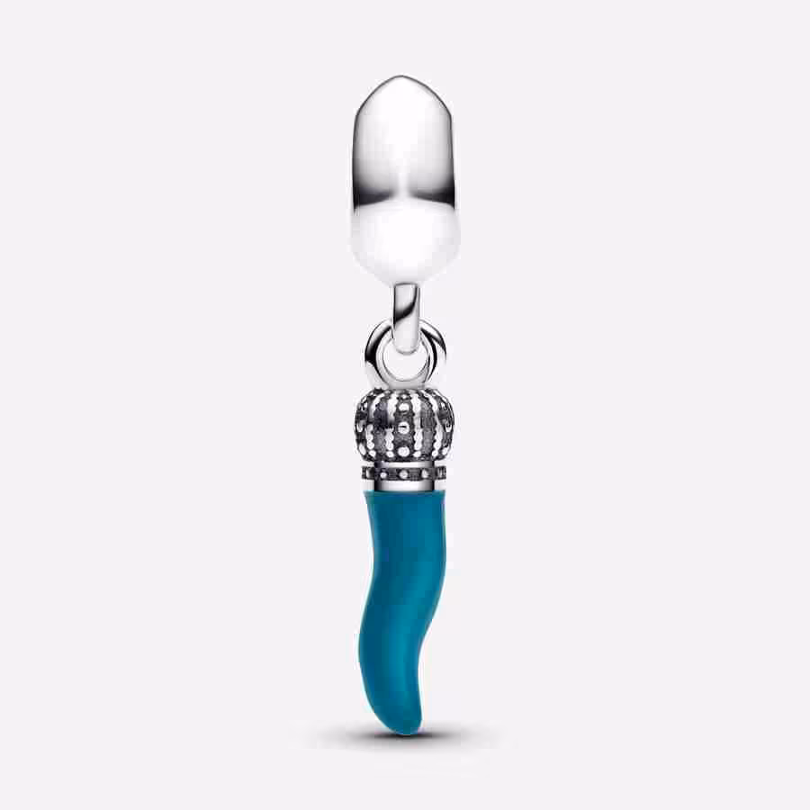 Charm Pendente Cornino Portafortuna Turchese_2