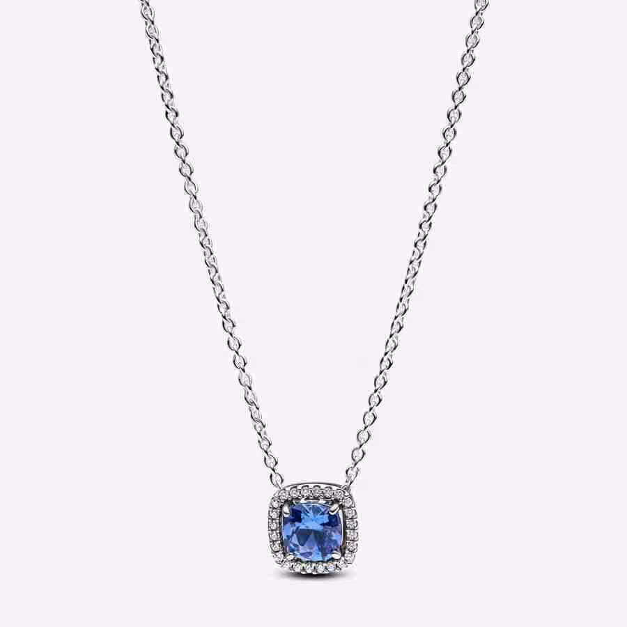 Collana Punto Luce Quadrato Blu Collana Punto Luce Quadrato Blu