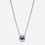 Collana Punto Luce Quadrato Blu