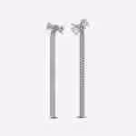 Orecchini Pendenti Fiocco Luminoso e Pavè a Cascata Orecchini Pendenti Fiocco Luminoso e Pavè a Cascata