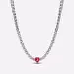 Choker con cuore e punti luce Choker con cuore e punti luce