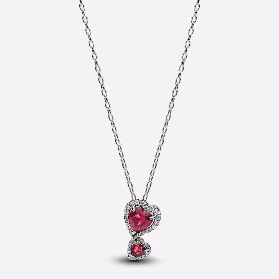 Collana Doppi Cuori Rossi Collana Doppi Cuori Rossi