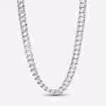 Collana con maglia cubana e pavé