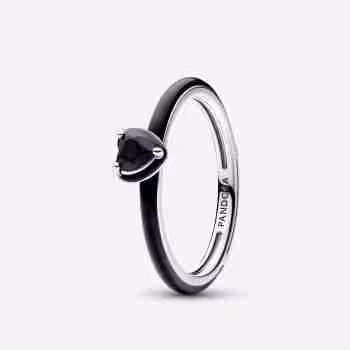 Anello Cuore Chakra nero