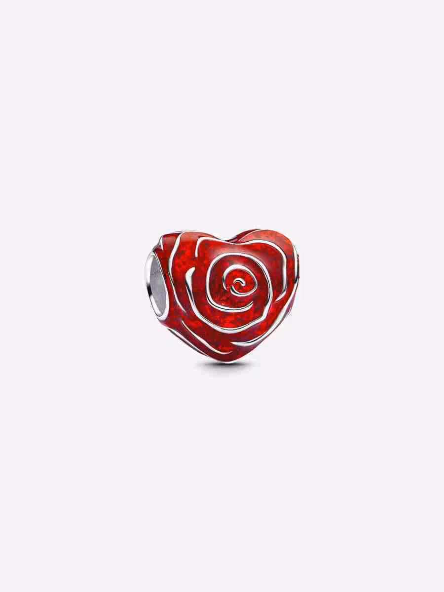 Charm Cuore di Rosa Rossa Charm Cuore di Rosa Rossa