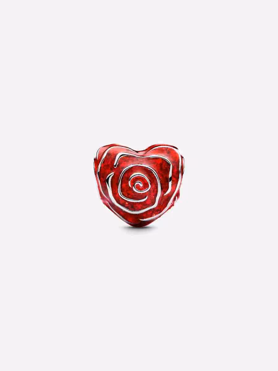 Charm Cuore di Rosa Rossa_2