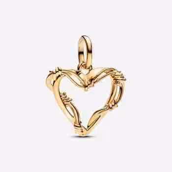 Charm Medallion Wire Heart  -Oro 14k