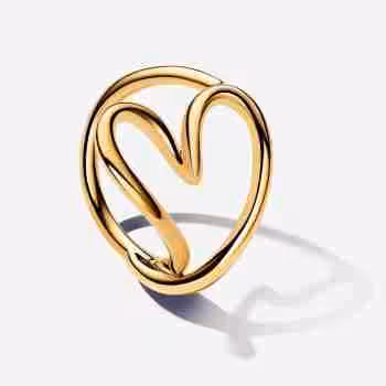 Anello Cuore Linea Sinuosa-Zlacení