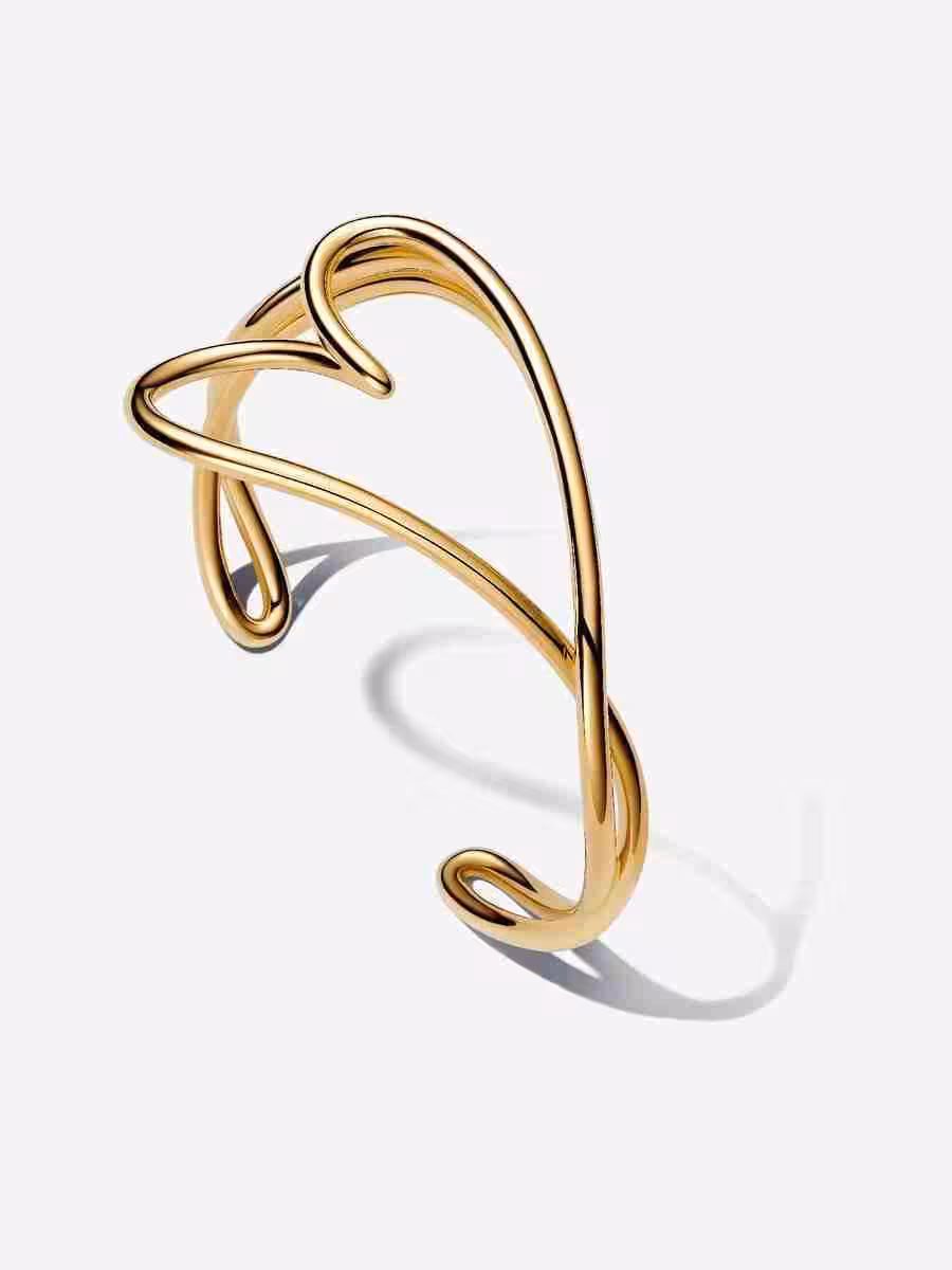 Bracciale Aperto Cuore Linea Sinuosa Bracciale Aperto Cuore Linea Sinuosa