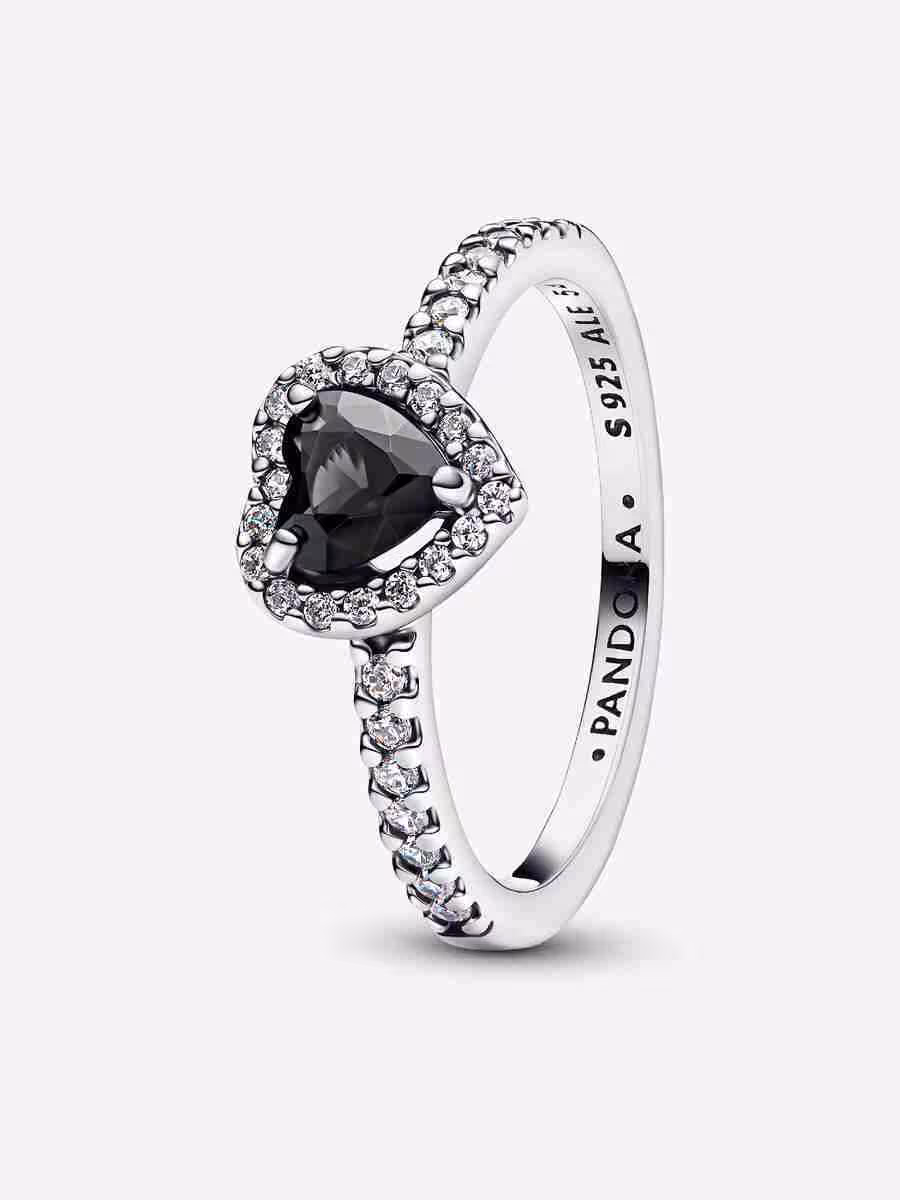 Anello Cuore in Rilievo Nero Anello Cuore in Rilievo Nero