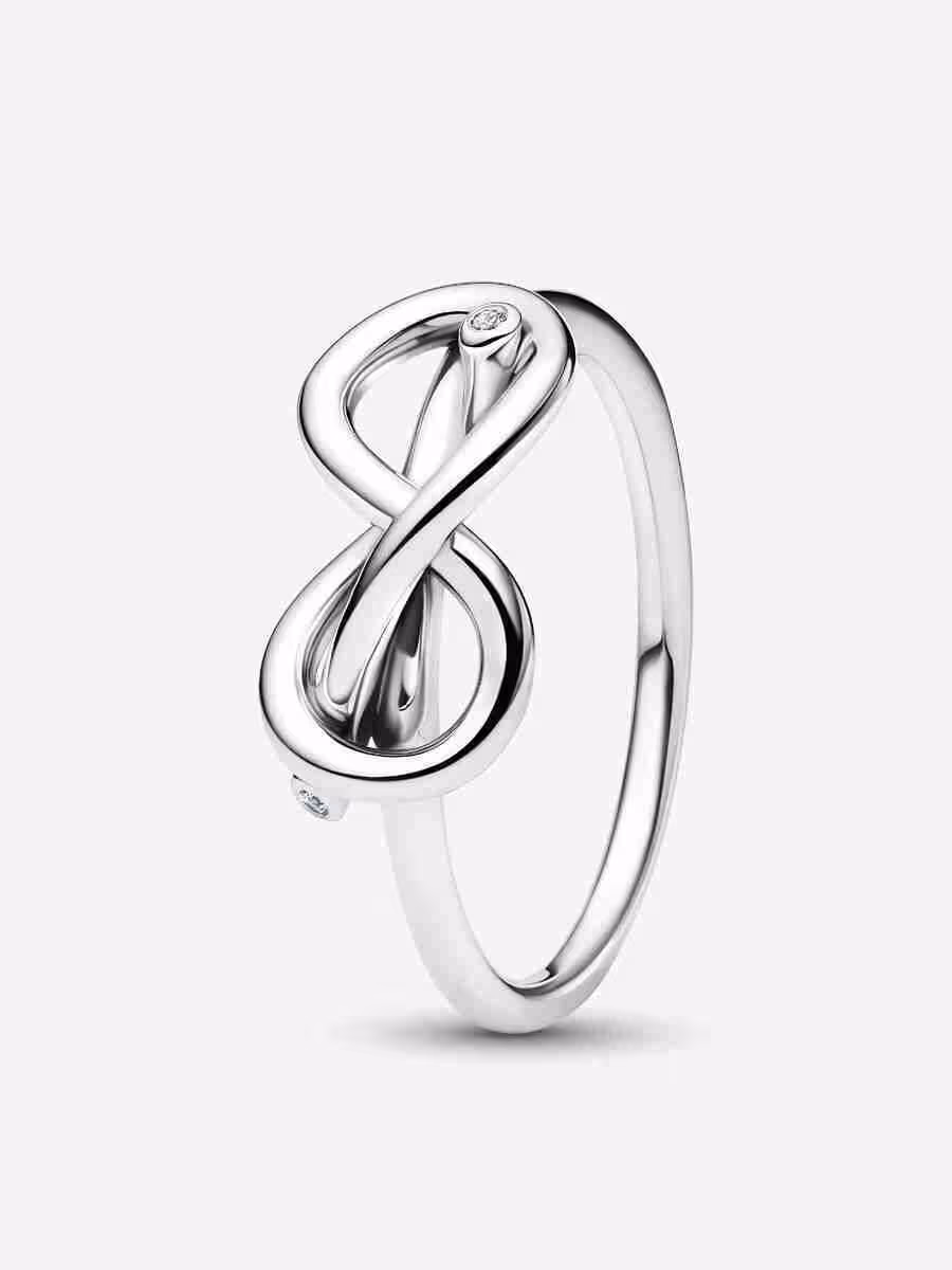 Anello Legame Infinito-Argento Anello Legame Infinito Argento