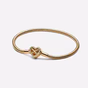 Bracciale Moments con Chiusura Cuore Infinito Pietre Luminose
