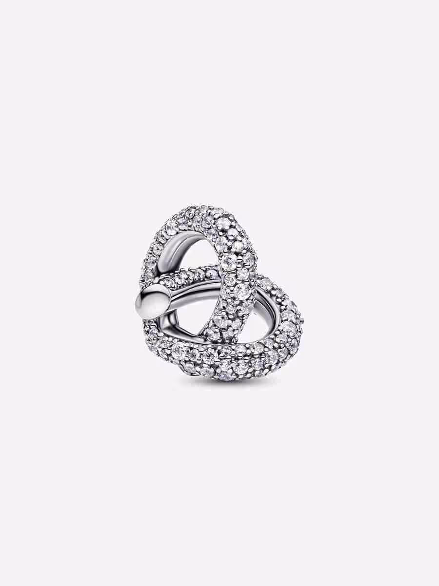 Charm Cuore Nodo Infinito e Pavè Charm Cuore Nodo Infinito e Pave