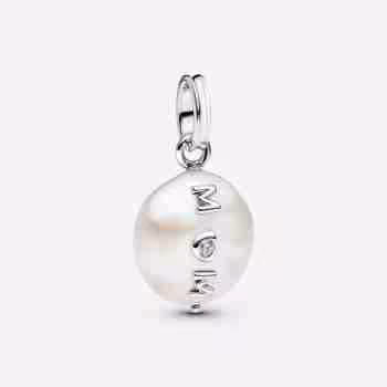 Charm Pendente Mamma con Perla Barocca d’Acqua Dolce Coltivata