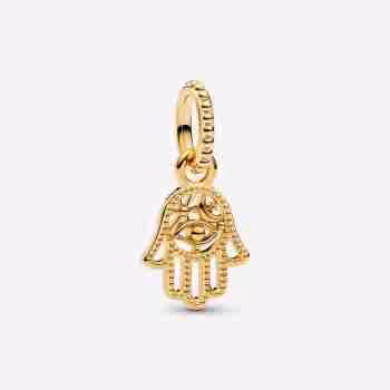Charm pendente Mano di Fatima protettiva-Oro