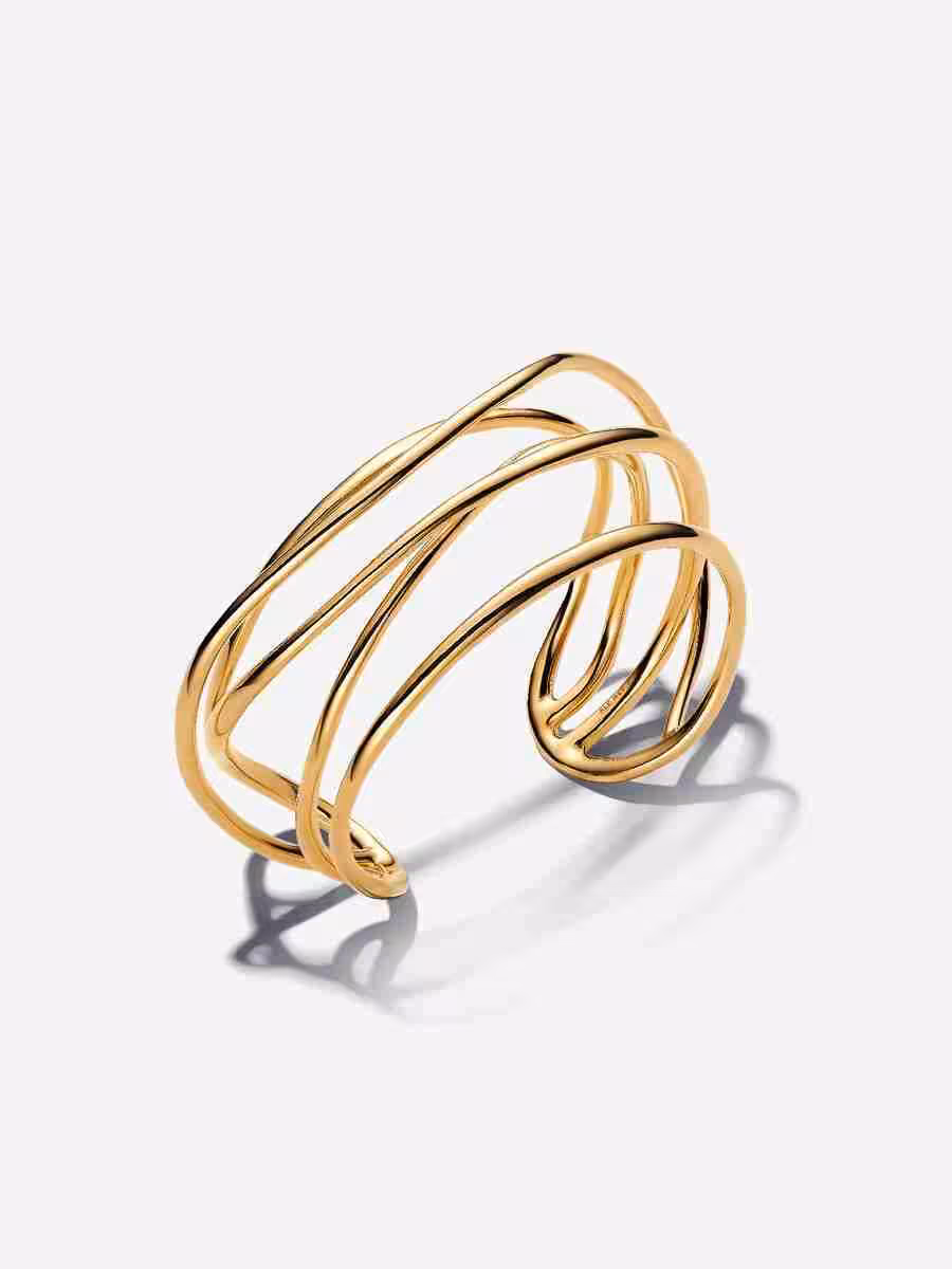 Bracciale Aperto Linee Sinuose Bracciale Aperto Linee Sinuose