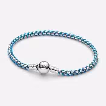 Bracciale Intreccio Tessuto Turchese