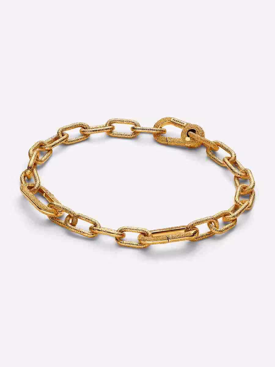 Bracciale Maglia Link Small Effetto Diamantato Bracciale Maglia Link Small Effetto Diamantato