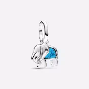 Charm Mini Pendente Elefante Turchese