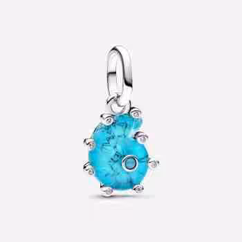 Homepage Charm Pendente Conchiglia Vetro di Murano Turchese