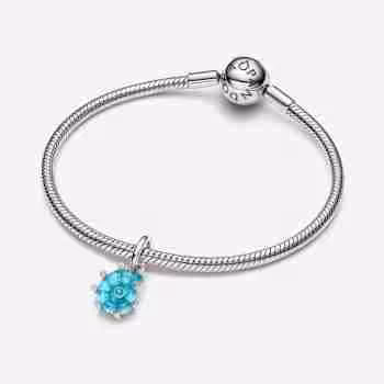 Homepage Charm Pendente Conchiglia Vetro di Murano Turchese 1