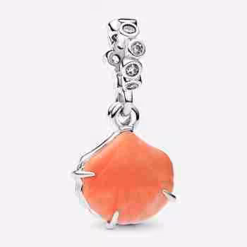 Homepage Charm Pendente Doppio Conchiglia Color Corallo