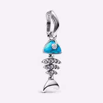 Charm Pendente Lisca Di Pesce Turchese