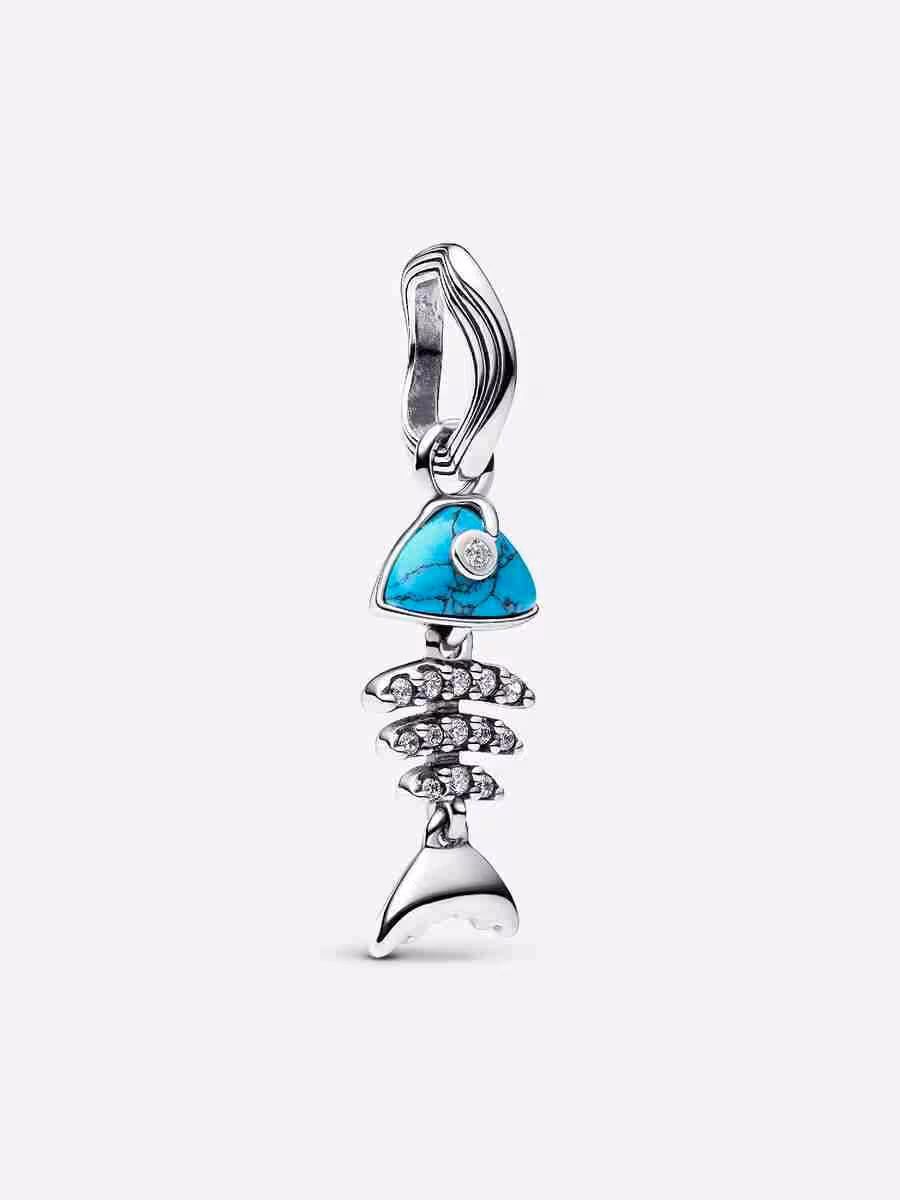 Charm Pendente Lisca Di Pesce Turchese Charm Pendente Lisca Di Pesce Turchese
