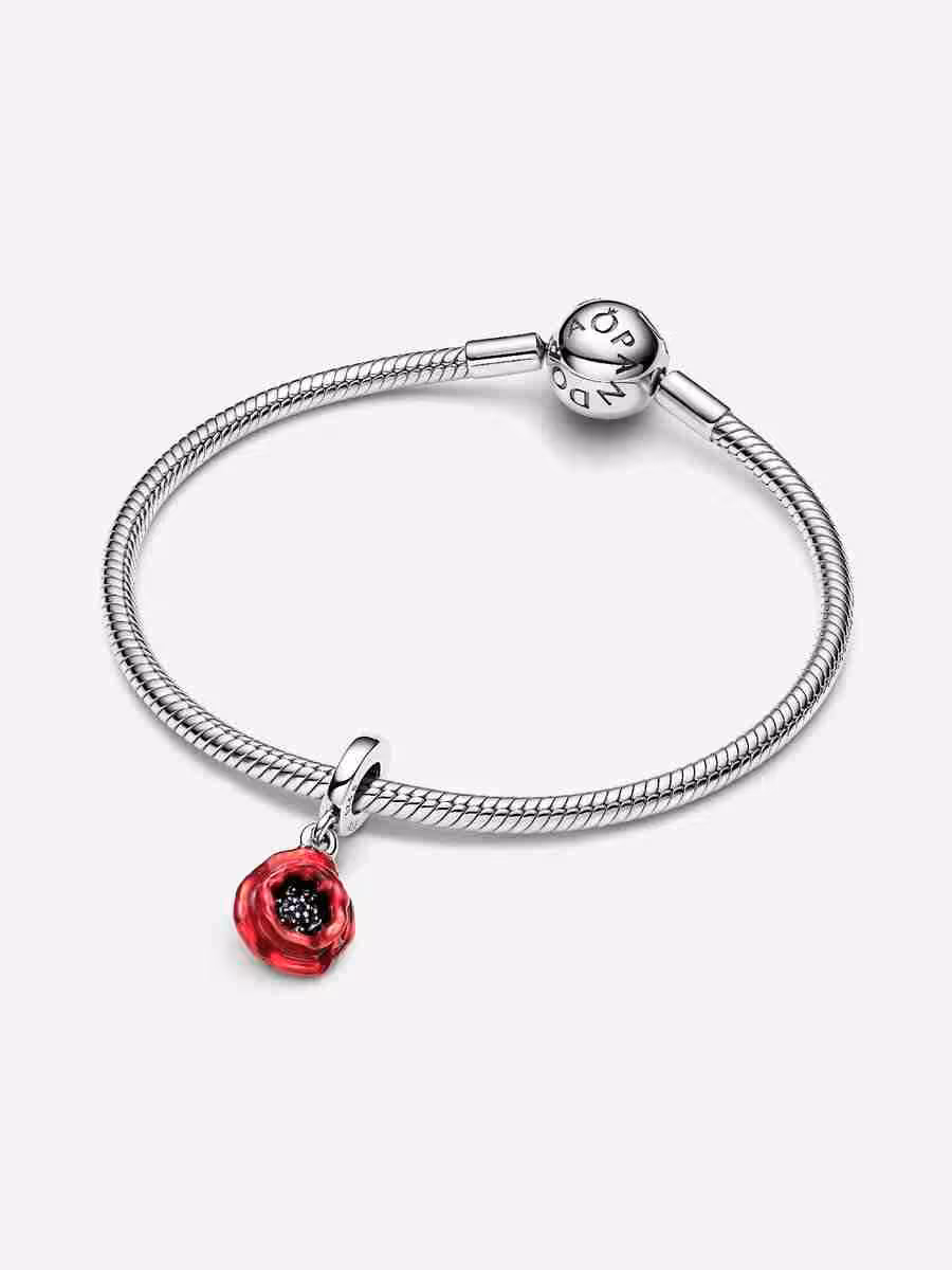 Charm Pendente Papavero Rosso_1