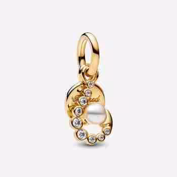 Charm Pendente Uncino con Perla Artificiale