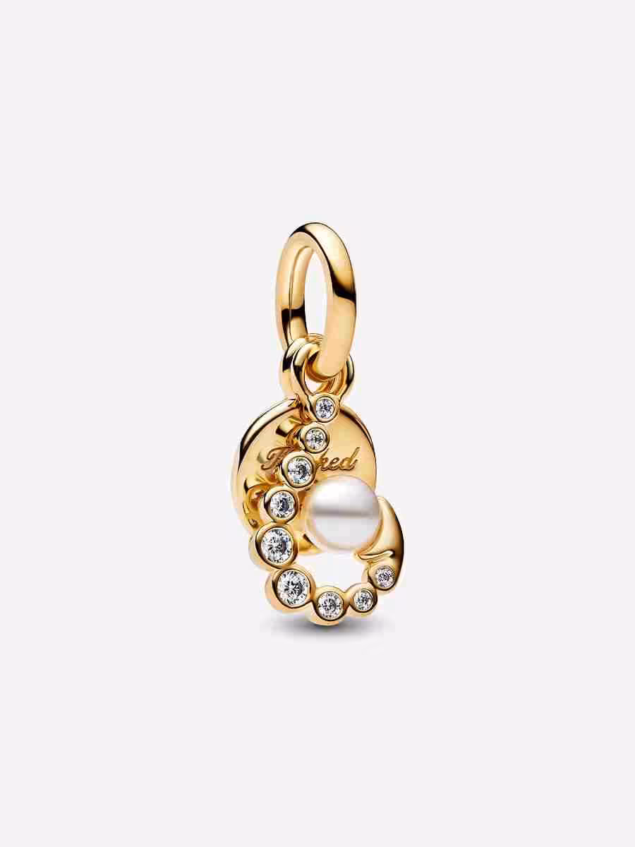 Charm Pendente Uncino con Perla Artificiale Charm Pendente Uncino con Perla Artificiale