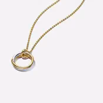 Collana Cerchio Fascia Intrecciata Bicolore