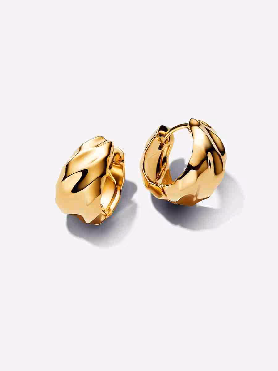 Orecchini Cerchi Dune-Placcatura in Oro 14k Orecchini Cerchi Dune Placcatura in Oro 14k
