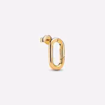 Orecchini Mono Orecchino Link Apribile-Placcatura in Oro 14k
