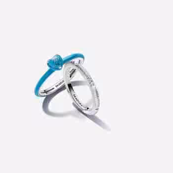 Set Anelli Cuore Turqoise