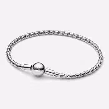 Bracciale Maglia Spiga con Chiusura a Sfera