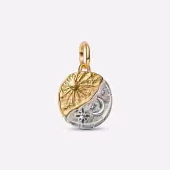 Charm Medallion Sole e Luna Ad Astra Per Aspera