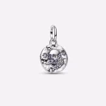Charm Medallion Teschio Carpe Diem