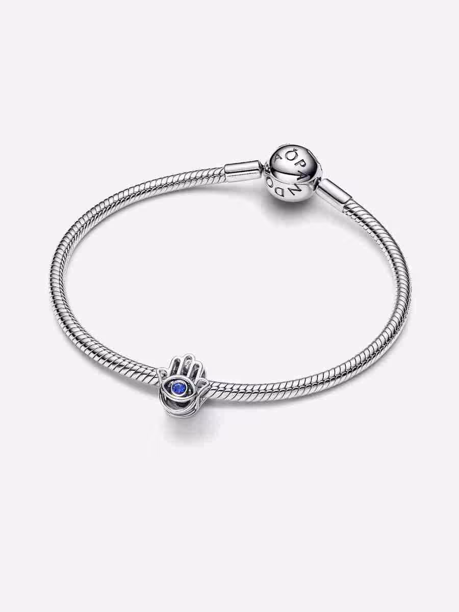 Charm Openwork Mano di Fatima Pietra Blu_1
