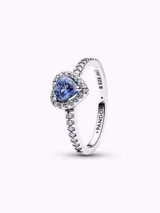 Anello Cuore in Rilievo Blu Anello Cuore in Rilievo Blu