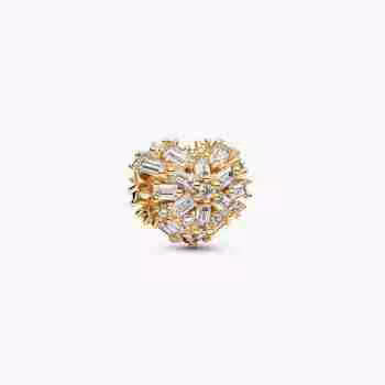 Charm Cuore Raggi Luminosi-Oro