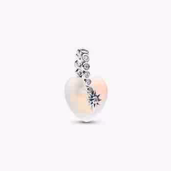 Charm Pendente Cuore e Stella Cadente